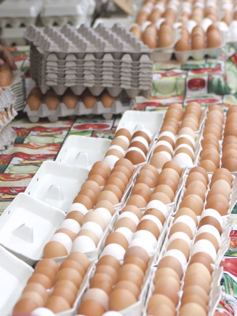 eggs at the farmers market