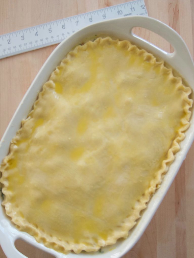uncooked chicken pot pie