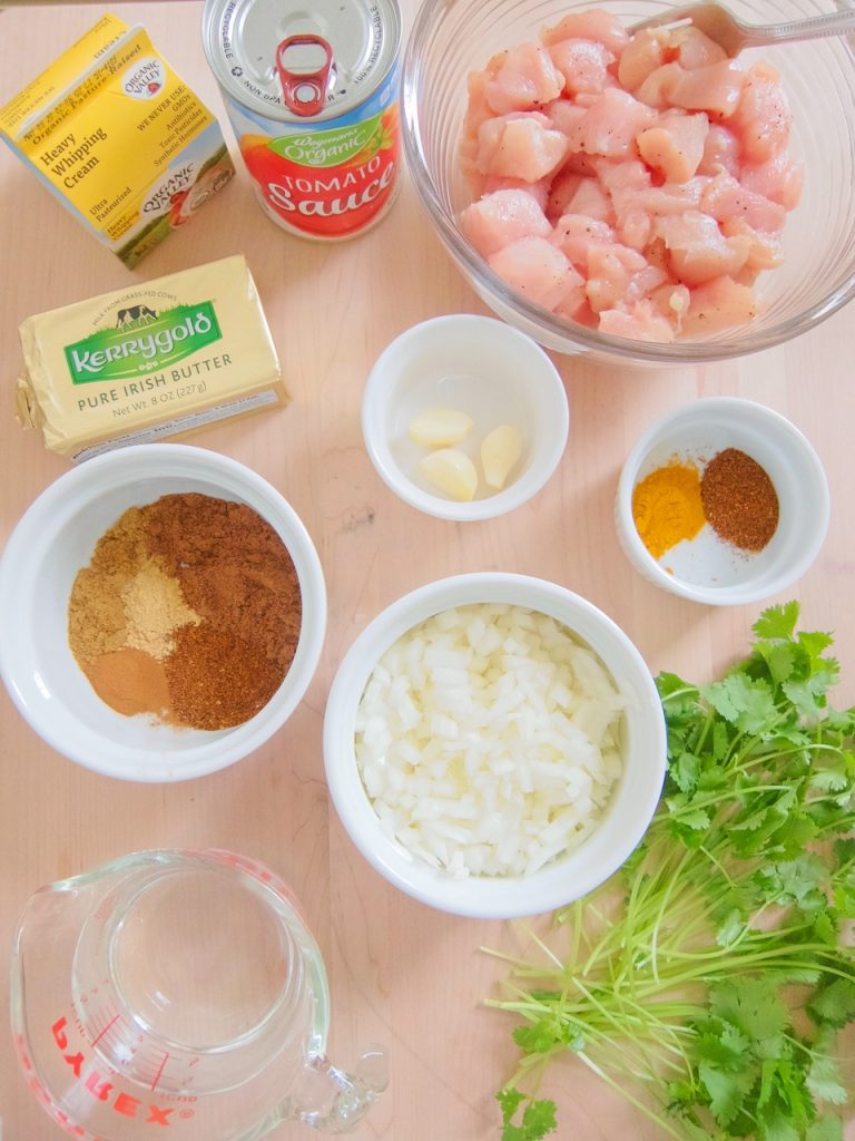 ingredients for Butter Chicken