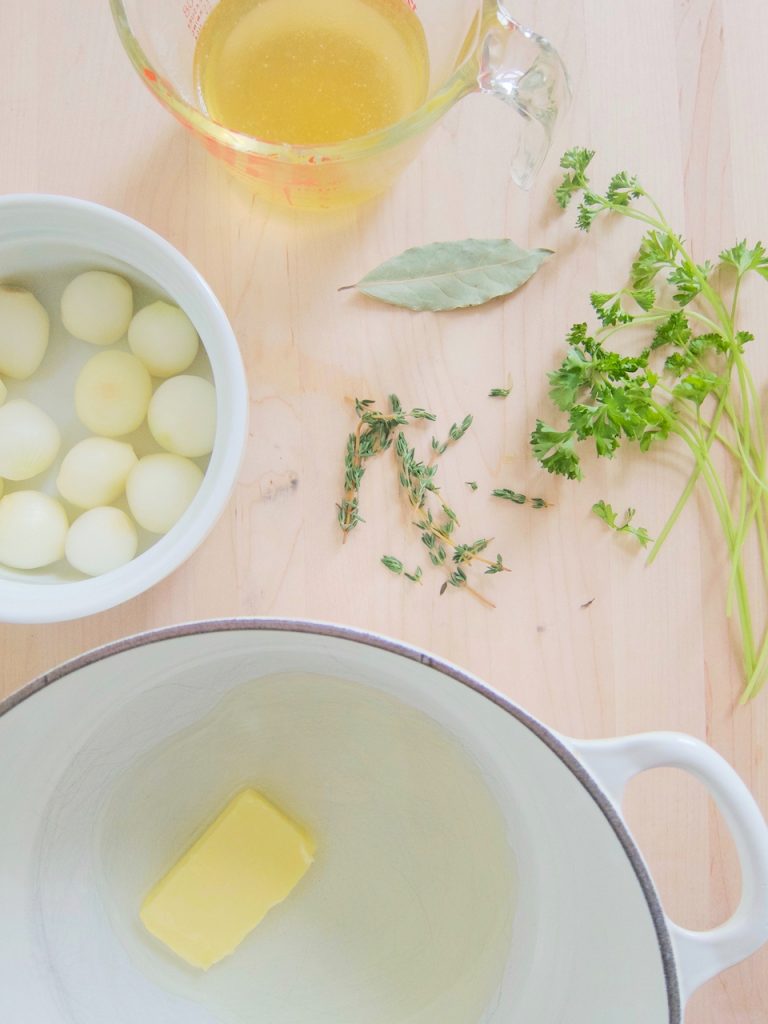 preparing pearl onions