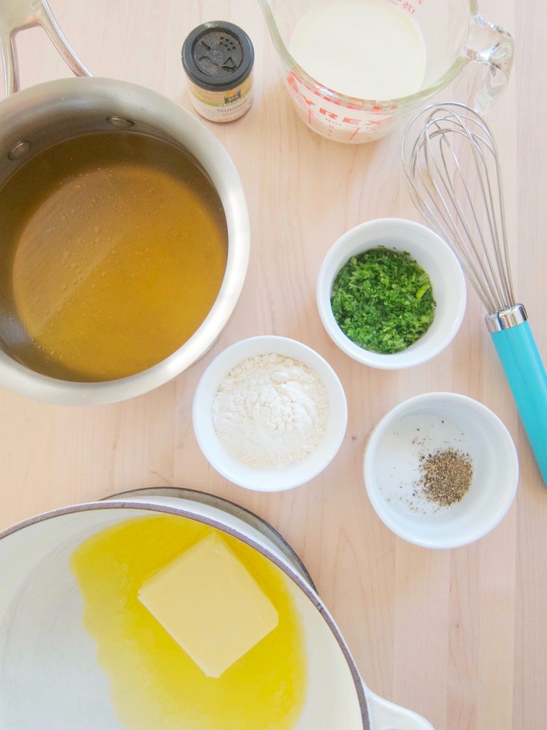 ingredients for velouté sauce