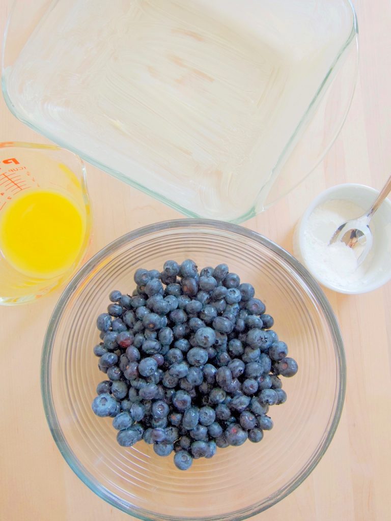 ingredients for blueberry filling