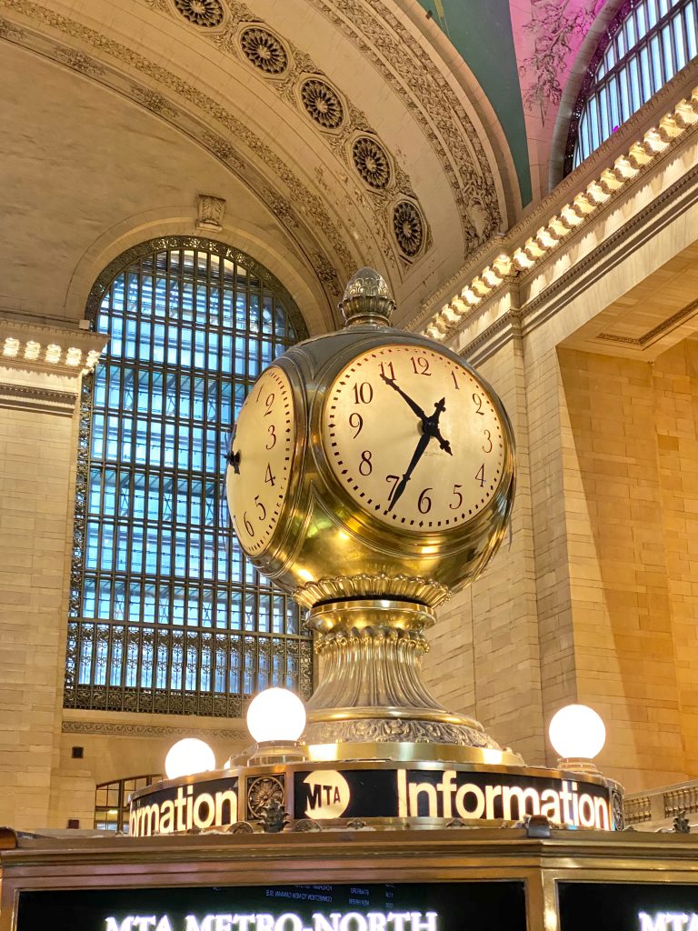 flag at NY train station