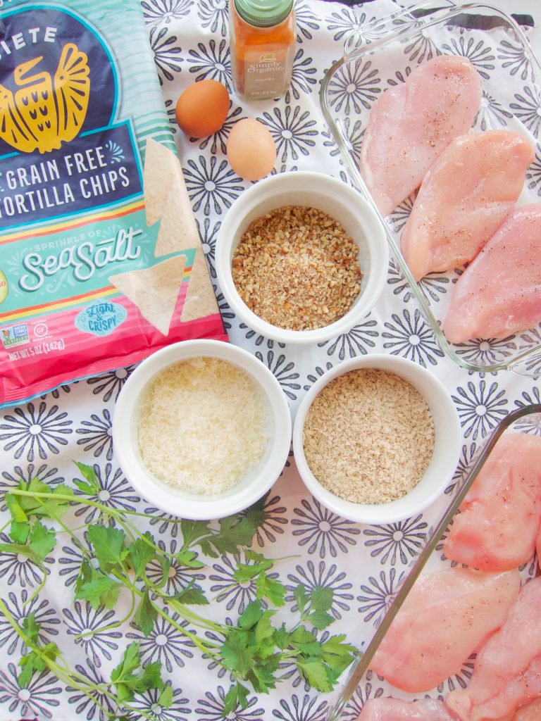 ingredients for Keto Coated Perfectly Baked Chicken Breasts