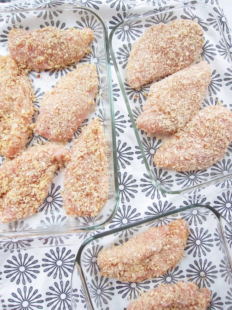 uncooked Keto coated chicken