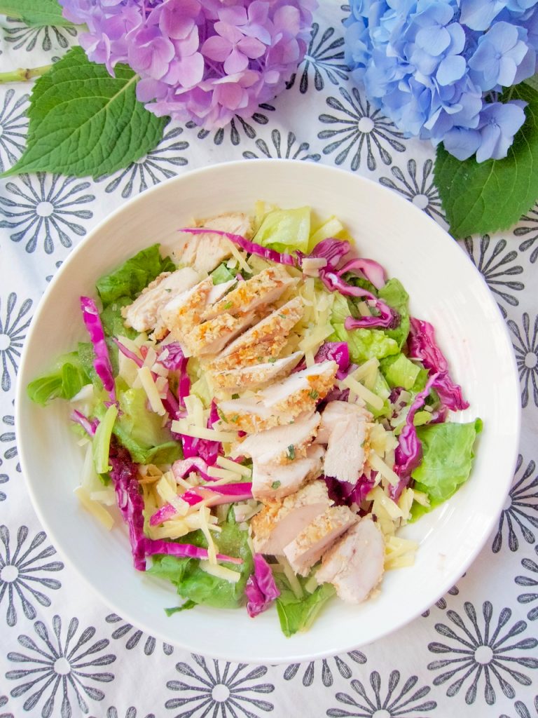 Siete chip crusted chicken salad