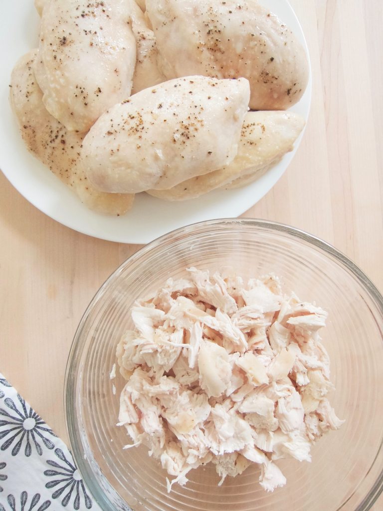 torn up perfectly baked chicken