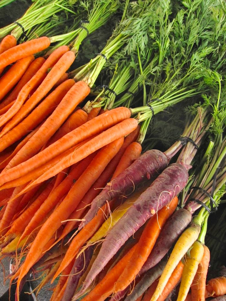 carrots at the farmers market