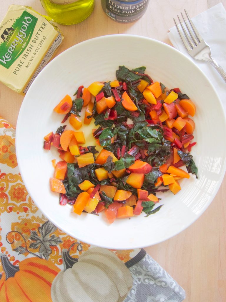 Steam Chard, Beets, Carrots and Sweet Potato