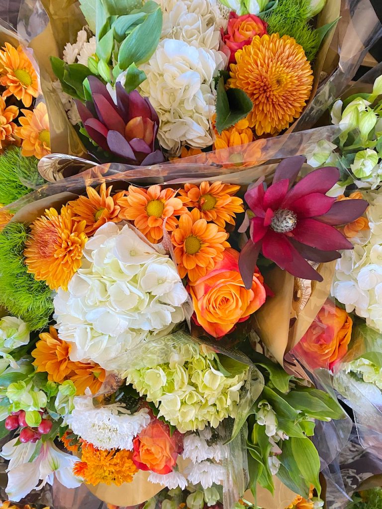 flowers at the farmers market