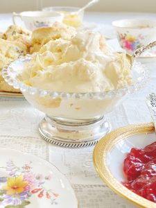 clotted cream in a dish
