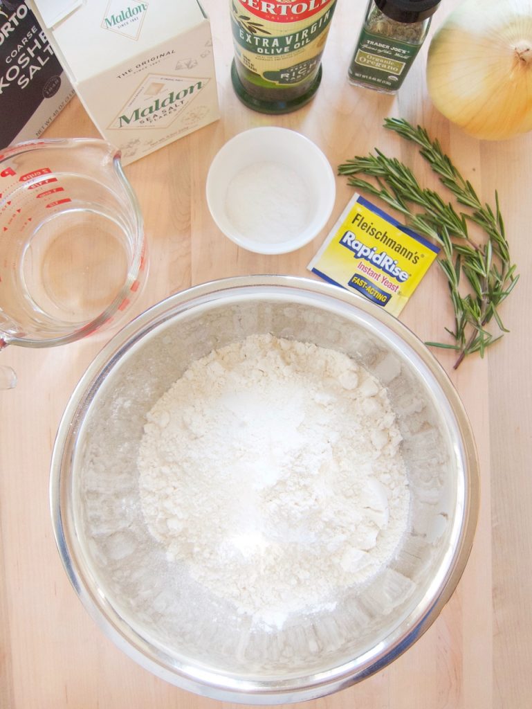 ingredients for Focaccia Bread