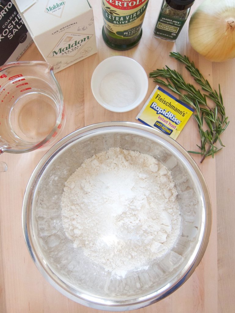 ingredients for Focaccia Bread