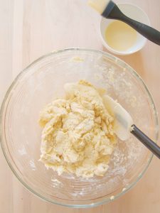 mixing scone dough