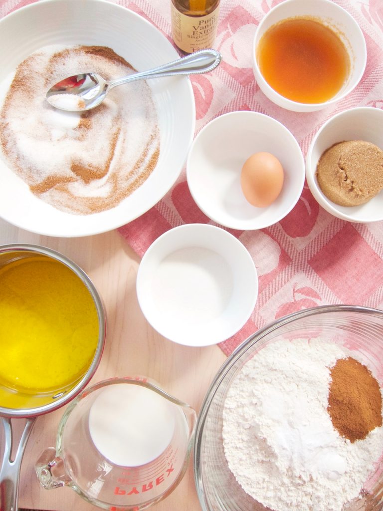 ingredients for apple cider donuts