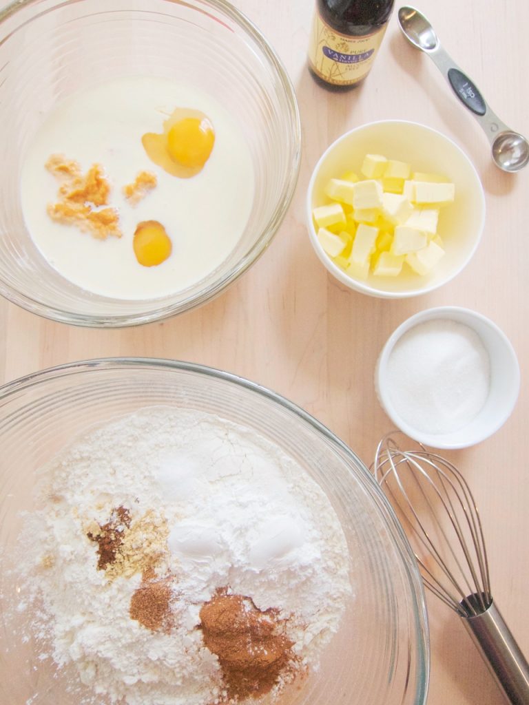 preparing Pumpkin Scones