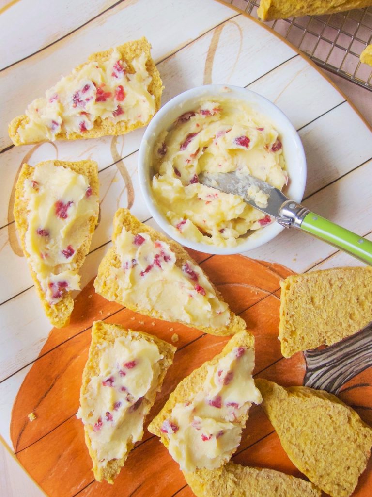 pumpkin scones with cranberry butter