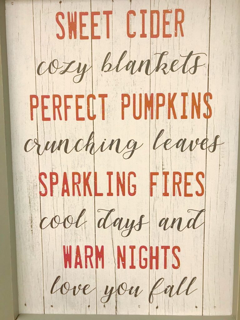 fall sign