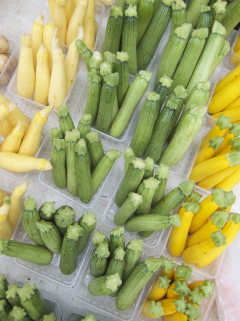 zucchini at the farmers market