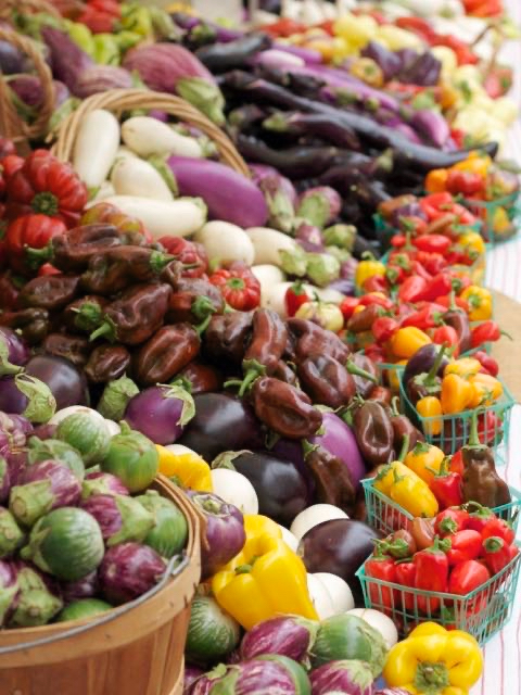 peppers at the farmers market