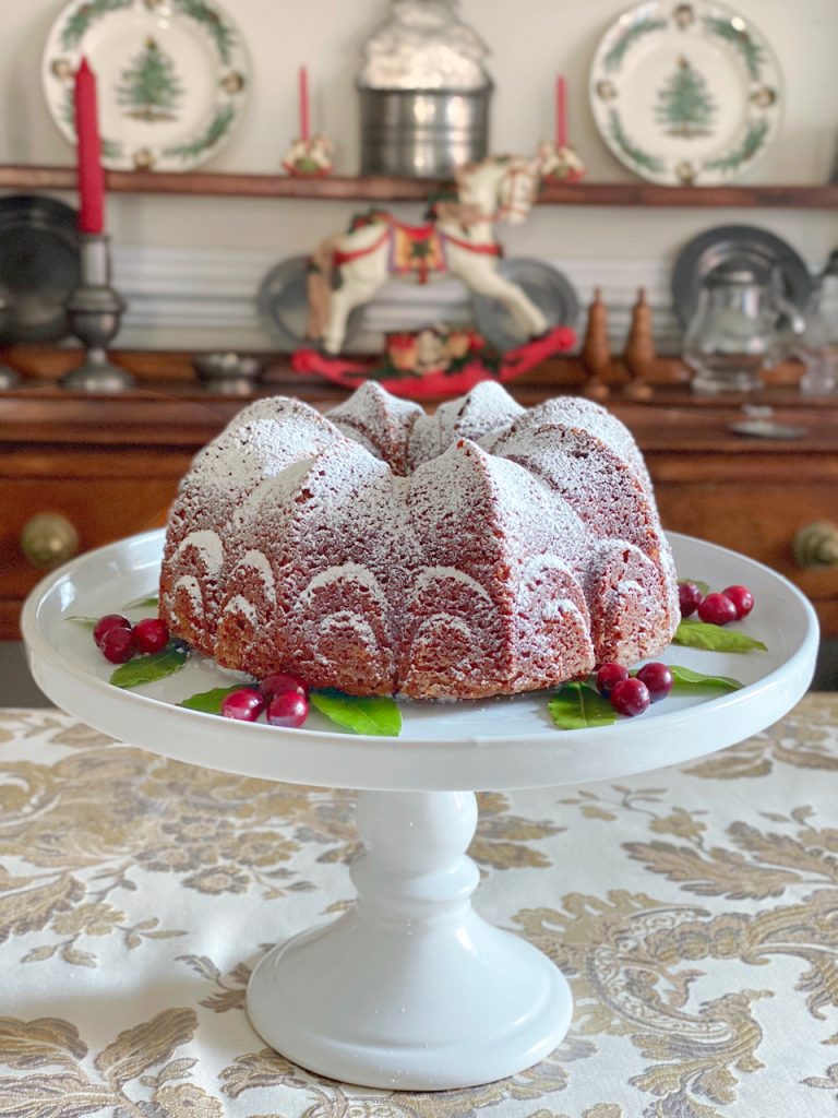 side view of Christmas Gingerbread Cake