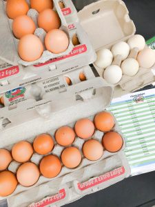 eggs at the farmers market