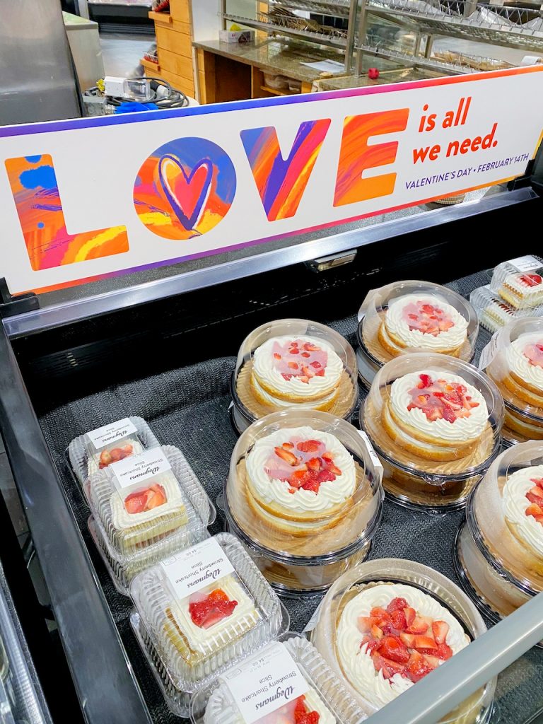 Valentine strawberry cakes at Wegmans