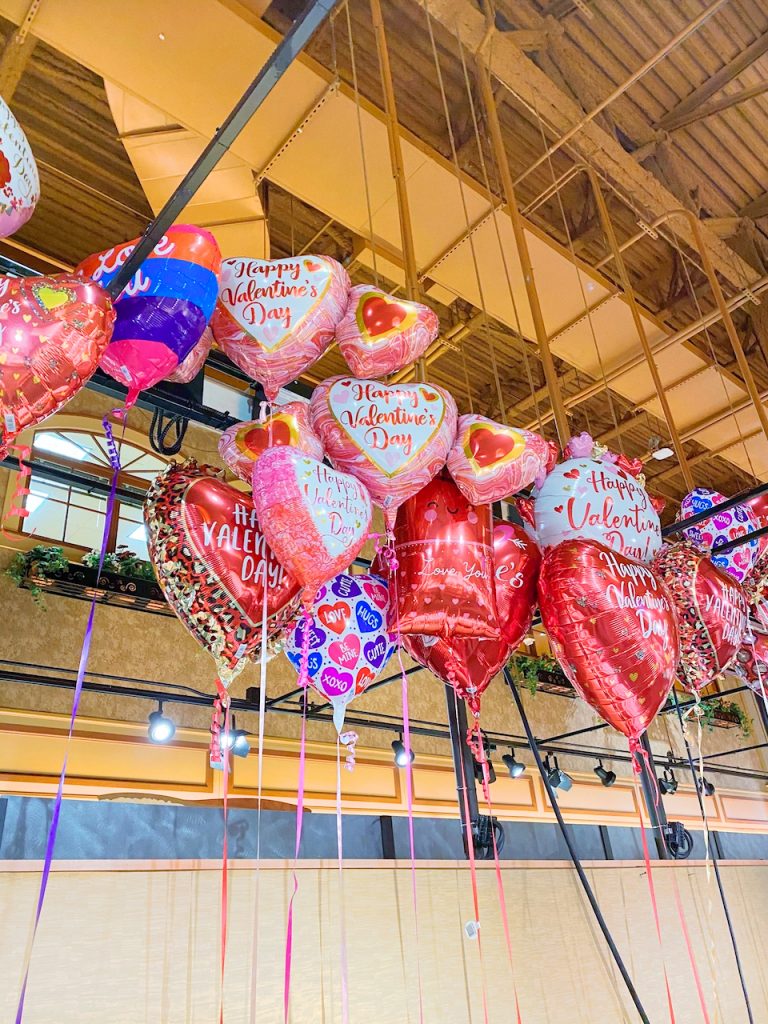 Valentine balloons at Wegmans