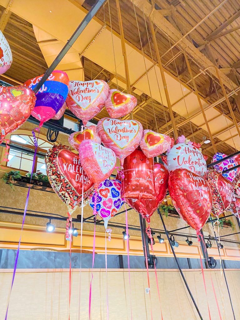 Valentine balloons at Wegmans