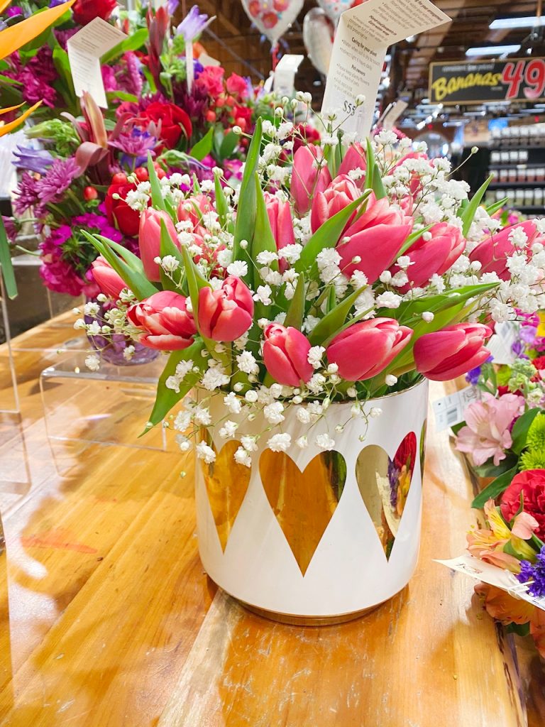 Valentine tulips at Wegmans