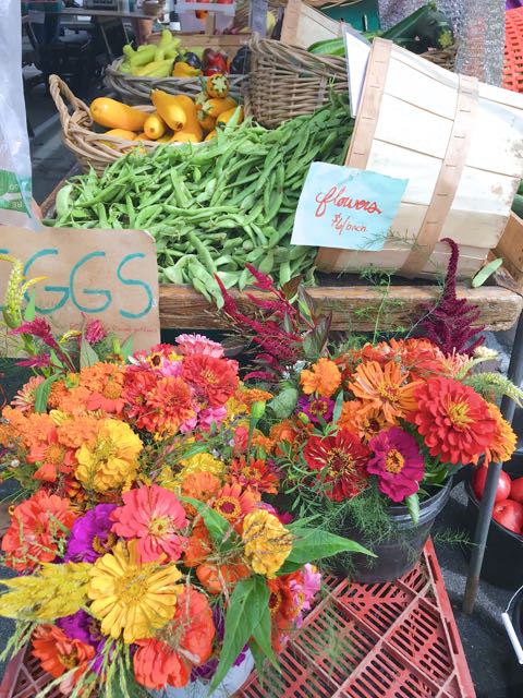 flowers at the farmers market