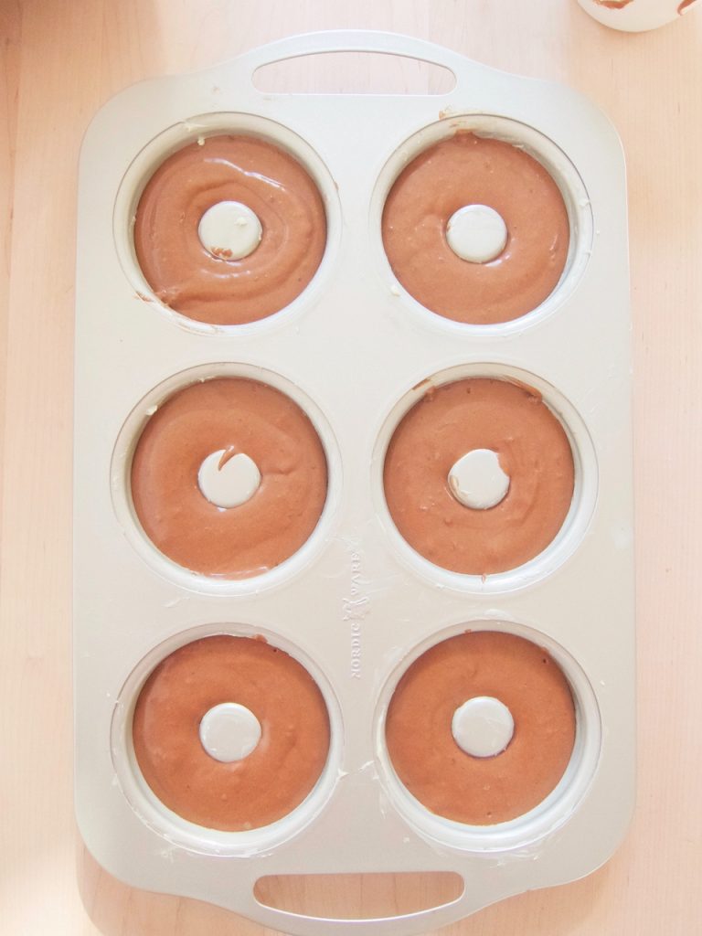 uncooked chocolate donuts