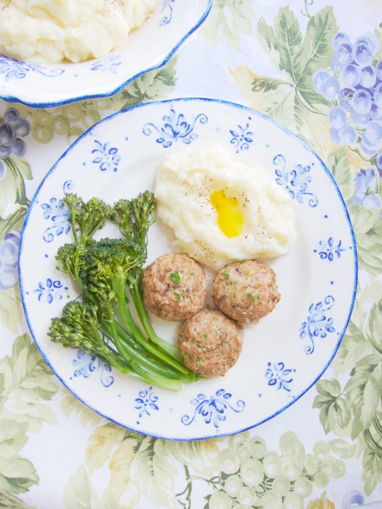 Mashed Yuca and Salisbury Meatballs