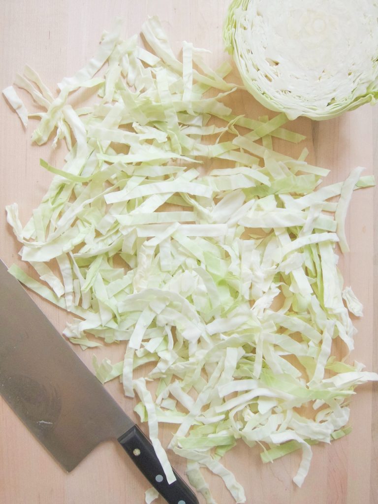 sliced cabbage