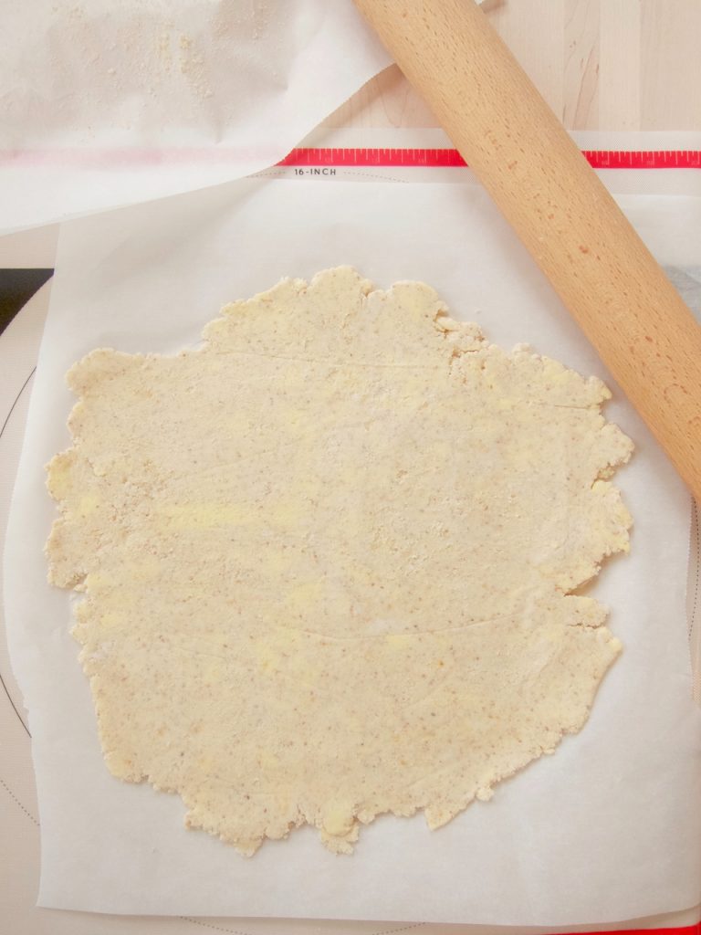 rolling out the pie crust